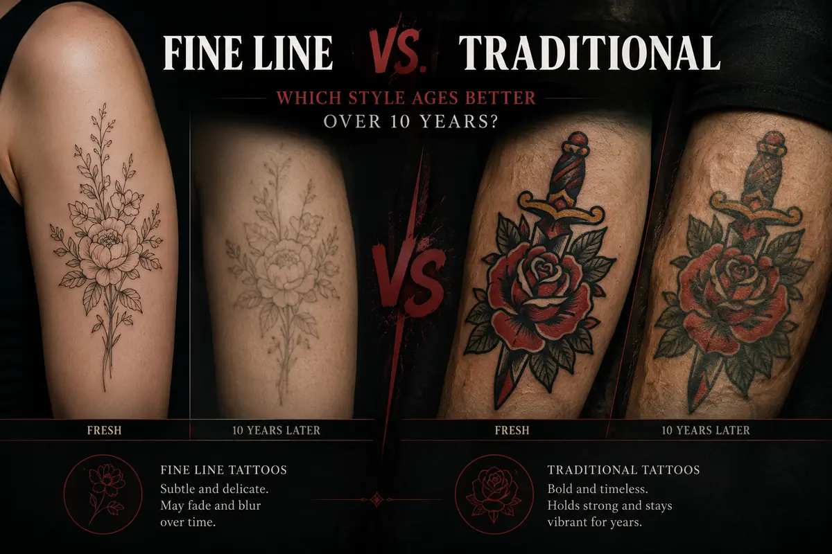 Fine line vs traditional tattoo guide