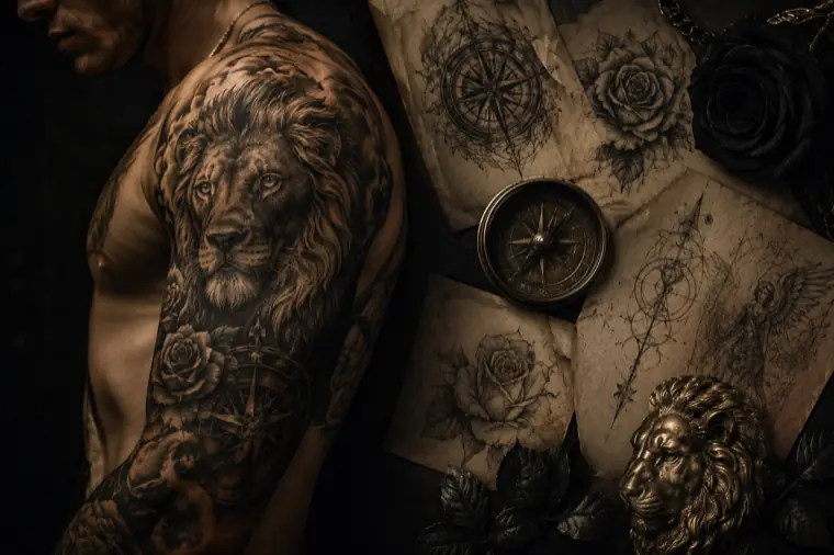 Tattoo studio flatlay inspiration