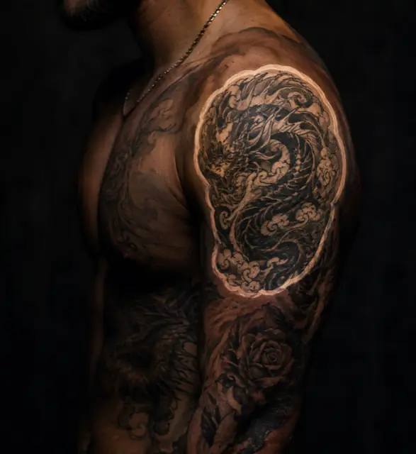 Blackwork tattoo variation